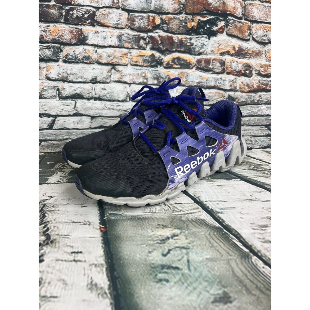 Reebok Womens ZigTech Big N Quick Sz 10 Gray/Pur/White M47456